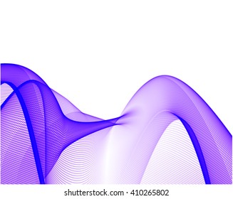 Purple waves on white background