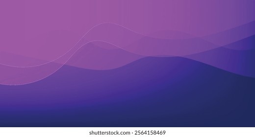 Purple wavy abstract background. Eps10 vector