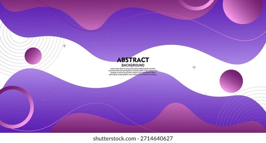 Fondo abstracto ondulado púrpura. Patrón ondulado simple con rayas en un Anuncio blanco. Vector eps10