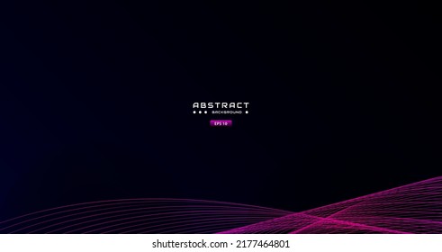 purple wavy background with abstract round line, dynamic banner concept.