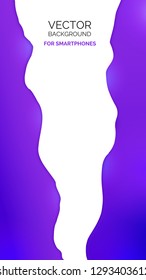 Purple Wavy background for Mobile wallpaper design. Vibrant gradient backdrop for screens smartphones and mobile phones. Screensaver for mobile app. Modern design theme template for smartphone.