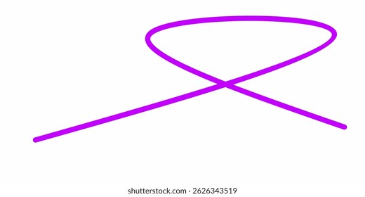 purple wavy curly line vector. squiggle line . Swoosh, swash underline stroke. Abstract purple wavy thin line. Scribble element. purple ink pen scribble