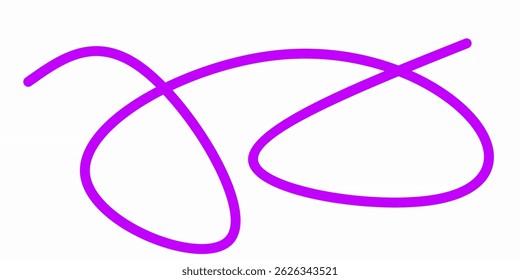 purple wavy curly line vector. squiggle line . Swoosh, swash underline stroke. Abstract purple wavy thin line. Scribble element. purple ink pen scribble