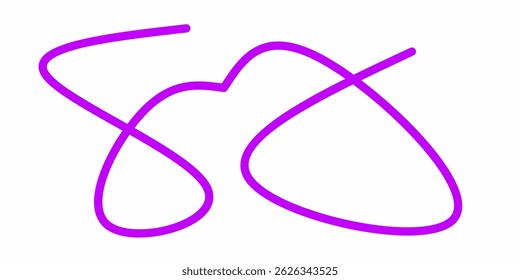 purple wavy curly line vector. squiggle line . Swoosh, swash underline stroke. Abstract purple wavy thin line. Scribble element. purple ink pen scribble