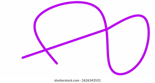 purple wavy curly line vector. squiggle line . Swoosh, swash underline stroke. Abstract purple wavy thin line. Scribble element. purple ink pen scribble