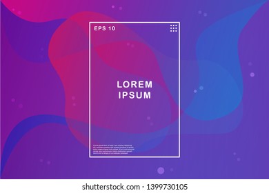 Purple wavy geometric background. Modern gradient shapes composition. Eps10 vector.
