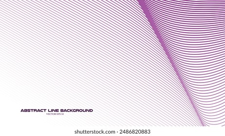 Purple wavy stripes line abstract background vector image
