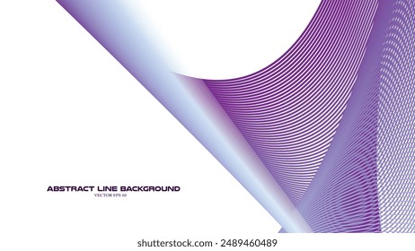 Purple wavy stripes line abstract background vector image