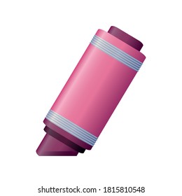 purple wax crayon on white background vector illustration design
