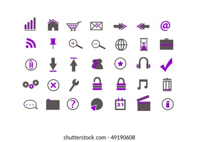 Purple Web Icons