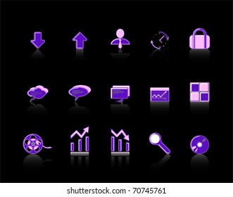 purple  Web Site & Internet icon set