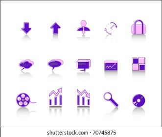 purple  Web Site & Internet icon set