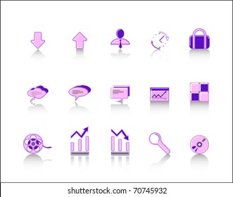 purple  Web Site & Internet icon set