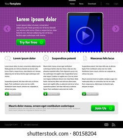 Purple Website Template 960 Grid: Front Page