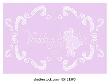 purple wedding card