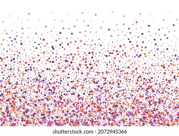 Purple Wedding Circle Frame. Banner Dot Illustration. Rose Confetti Carnival Texture. Happy Round Background.