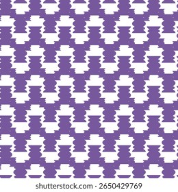Púrpura y blanco Abstractas geométrico Zigzag patrón de diseño de fondo sin fisuras