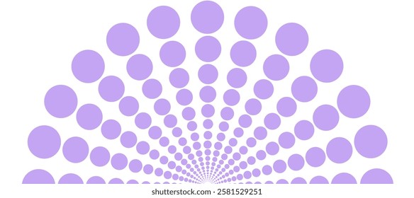Purple and white background with rays from dots