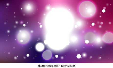 Purple and White Bokeh Defocused Lights Background