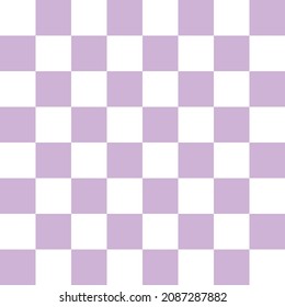 Purple and white checkerboard seamless pattern background. Vector illustration.