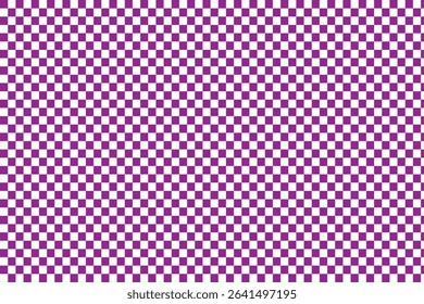 Purple white checkered colors. Two color checkerboard. Purple and white colors of checkerboard. Chessboard, checkerboard texture. Squares pattern background. texture. 