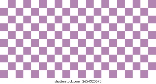 Purple white checkered colors. Two color checkerboard. Purple and white colors of checkerboard. Chessboard, checkerboard texture. Squares pattern background. texture.