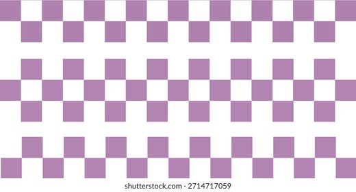 Purple white checkered colors. Two color checkerboard. Purple and white colors of checkerboard. Chessboard, checkerboard texture. Squares pattern background. texture.