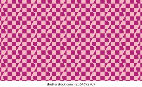 Purple and white checkered pattern in hexagon shape