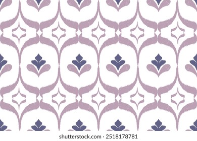 Purple and white embroidery, motif ethnic ikat seamless textile illustration, print striped ornament, pattern, design for wrapping, silk, scarf, clothing, background, textile, carpets, curtains.