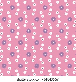 purple and white flower pattern on pink background vector illustration image