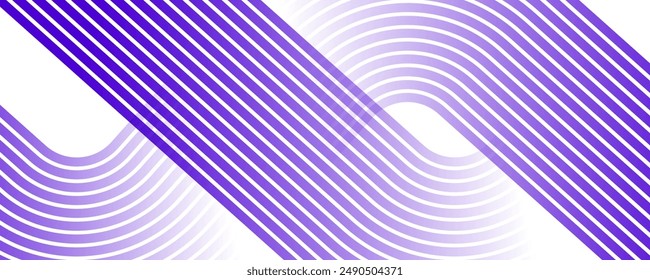 Purple white geometric abstract background overlap layer on bright space with lines effect decoration. Modern graphic design element stripes style concept for banner, flyer, card, or brochure cover