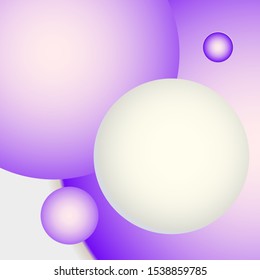 Purple & White Glowing Orbs Gradient Background Vector 