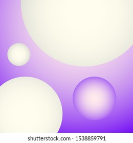 Purple & White Glowing Orbs Gradient Background Vector 