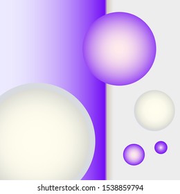 Purple & White Glowing Orbs Gradient Background Vector 