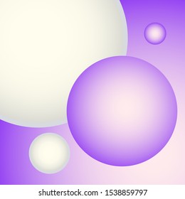 Purple & White Glowing Orbs Gradient Background Vector 