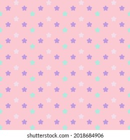 Purple white and green star pattern, vector.