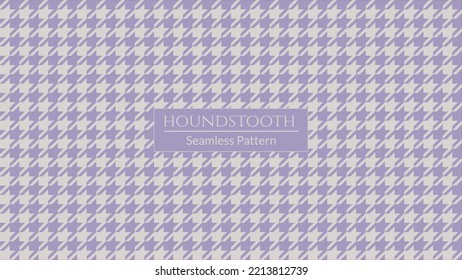 Purple and white houndstooth pattern. Abstract concept english glen plaid graphic element for fashion