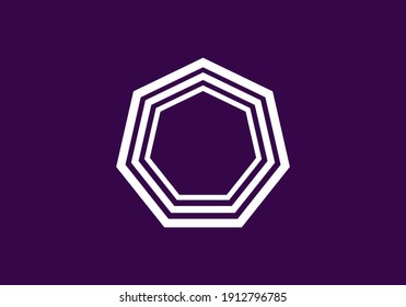 Purple white of house spider shape design
