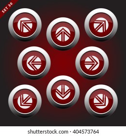 purple white icons - arrows in eight directions on a violet background