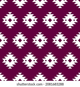 Purple and white kilim seamless pattern.