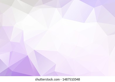 Purple white Low poly crystal background. Polygon design pattern. Purple white Low poly vector illustration, low polygon background.