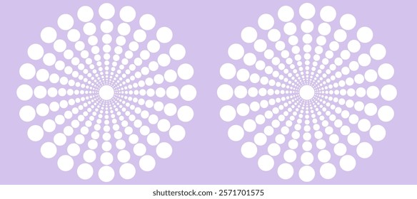 Purple and white of optical circles illusion pattern