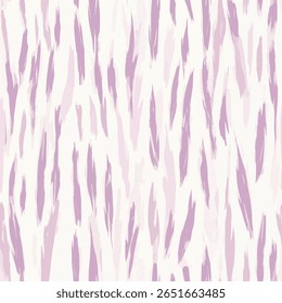 Purple and white pattern with long, flowing brush strokes,  Woodblock print seamless pattern, seamless repeating vector, design for textile print.