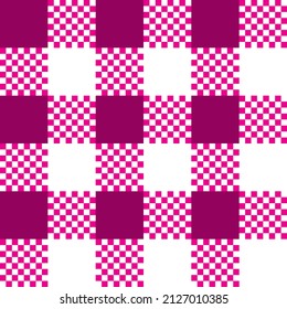 Purple and white plaid seamless pattern background. Vector illustration.