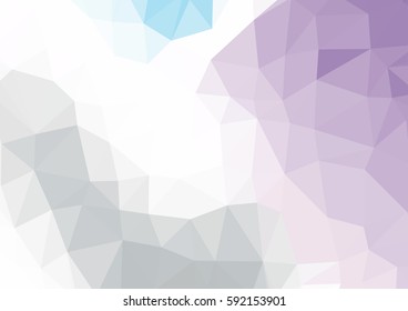 Purple White Polygonal Mosaic Background - Abstract - Illustration - Vector