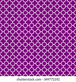 purple & white quatrefoil pattern, seamless texture background