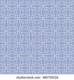Purple and white seamless geometric pattern, repeating texture. Seamless line background. Contemporary graphic design, ethnic arabic, indian, turkish monochrome ornament.