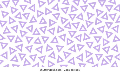 Purple and white seamless geometric triangle pattern