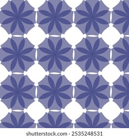 Diseño de patrón desvergonzado púrpura y blanco con un fondo de flores