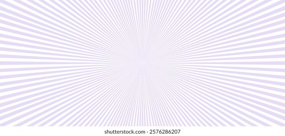 Purple and white sunburst background with rays